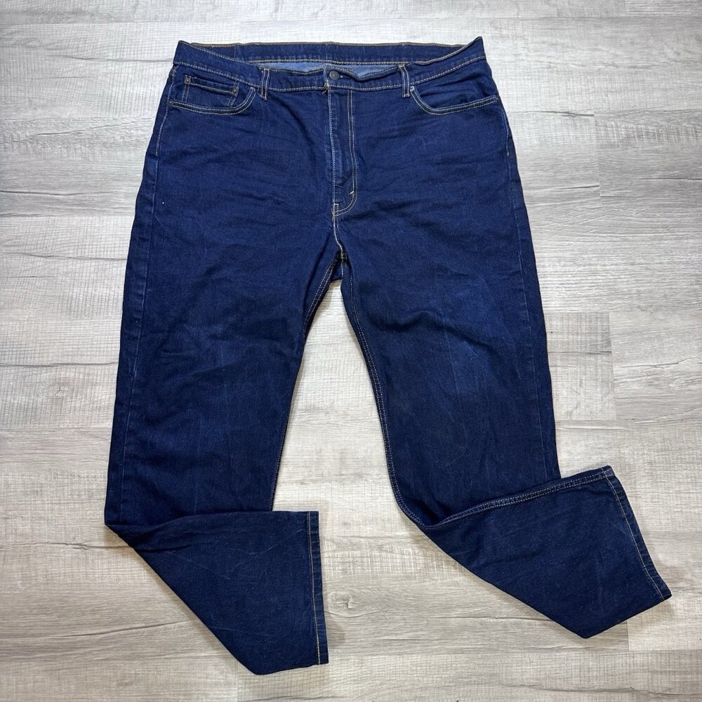 Levis 550 Jeans 42x34 Relaxed Fit Straight Leg Dark Heavy Cotton Classic Men